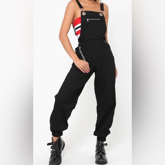 I.AM.GIA Pants - I.AM.GIA Cobra Jumpsuit Black  Overalls Cargo Carpenter Streetwear Goth Y2k XS